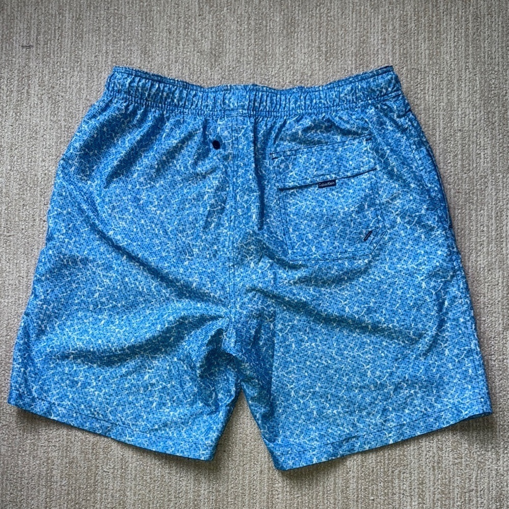 Calvin Klein Blue Swim Trunks Men’s Size L Drawstring Pockets Mesh Liner - Picture 8 of 10